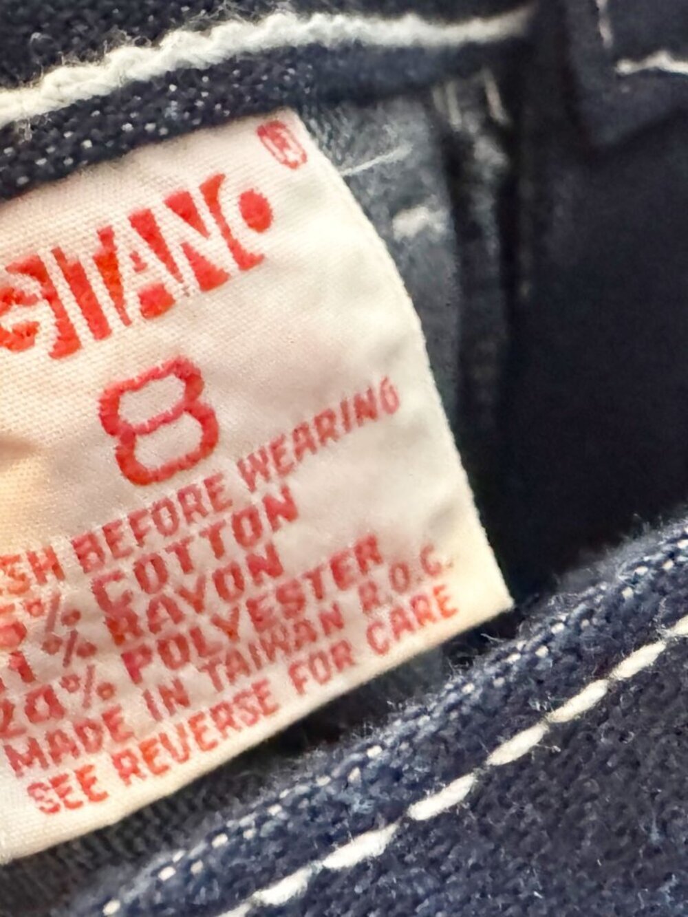 Vintage GITANO Dark Wash High Waisted 80s / 90s Jeans Size 24 - Picture 7 of 8